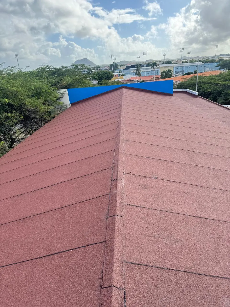 Torch-On Membrane Roofing project by Optimo Roofing in Aruba